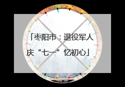 枣阳市：退役军人庆“七一”忆初心