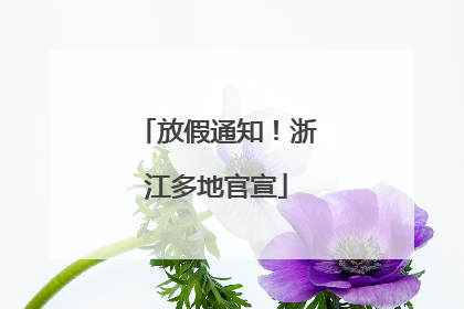 放假通知！浙江多地官宣