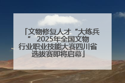 文物修复人才“大练兵” 2025年全国文物行业职业技能大赛四川省选拔赛即将启幕
