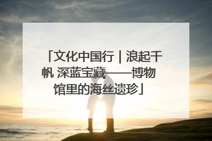 文化中国行｜浪起千帆 深蓝宝藏——博物馆里的海丝遗珍