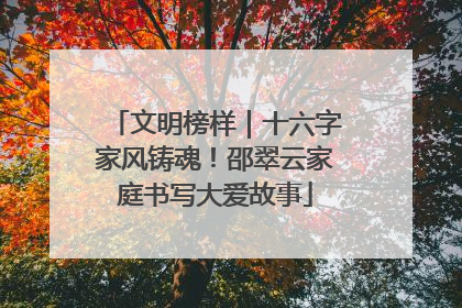 文明榜样｜十六字家风铸魂！邵翠云家庭书写大爱故事