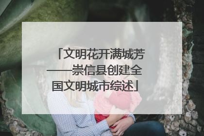 文明花开满城芳——崇信县创建全国文明城市综述