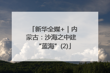 新华全媒+｜内蒙古：沙海之中建“蓝海”(2)