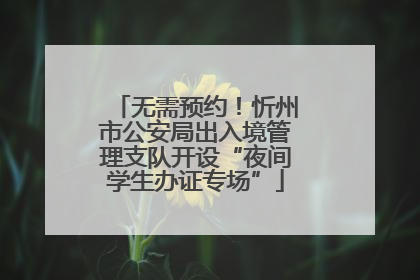 无需预约！忻州市公安局出入境管理支队开设“夜间学生办证专场”