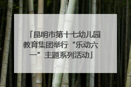 昆明市第十七幼儿园教育集团举行“乐动六一”主题系列活动