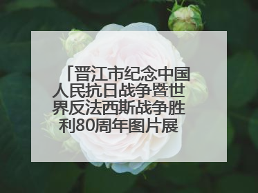 晋江市纪念中国人民抗日战争暨世界反法西斯战争胜利80周年图片展主题活动