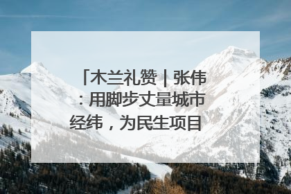 木兰礼赞｜张伟：用脚步丈量城市经纬，为民生项目按下“加速键”
