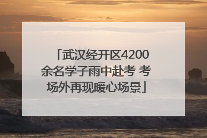 武汉经开区4200余名学子雨中赴考 考场外再现暖心场景
