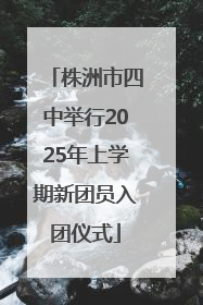 株洲市四中举行2025年上学期新团员入团仪式