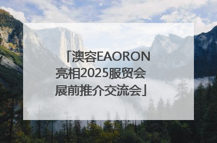 澳容EAORON亮相2025服贸会展前推介交流会