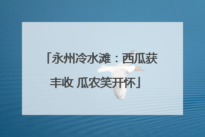 永州冷水滩：西瓜获丰收 瓜农笑开怀