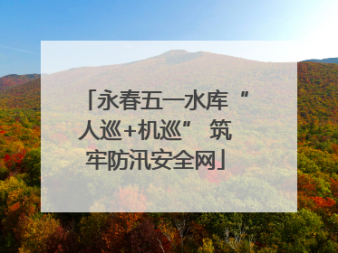 永春五一水库“人巡+机巡” 筑牢防汛安全网