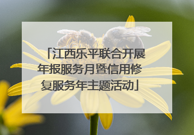 江西乐平联合开展年报服务月暨信用修复服务年主题活动