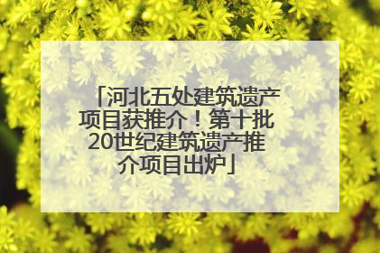 河北五处建筑遗产项目获推介！第十批20世纪建筑遗产推介项目出炉