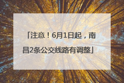 注意！6月1日起，南昌2条公交线路有调整