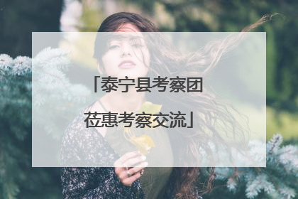 泰宁县考察团莅惠考察交流