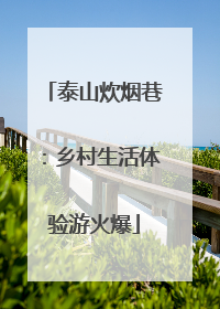 泰山炊烟巷：乡村生活体验游火爆