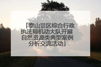 泰山景区综合行政执法局机动大队开展自然资源类典型案例分析交流活动