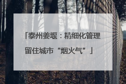 泰州姜堰：精细化管理留住城市“烟火气”