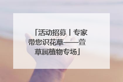 活动招募丨专家带您识花草——萱草属植物专场