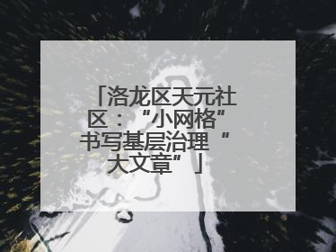 洛龙区天元社区：“小网格”书写基层治理“大文章”