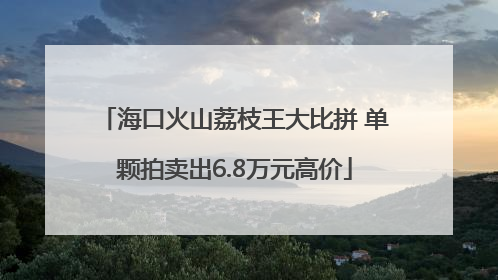 海口火山荔枝王大比拼 单颗拍卖出6.8万元高价