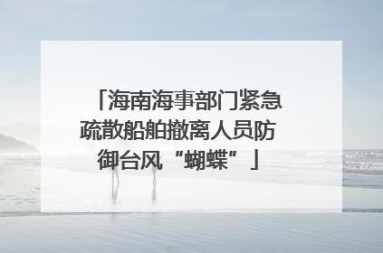 海南海事部门紧急疏散船舶撤离人员防御台风“蝴蝶”