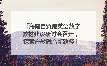 海南自贸港英语数字教材建设研讨会召开，探索产教融合新路径