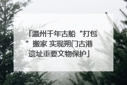 温州千年古船“打包”搬家 实现朔门古港遗址重要文物保护