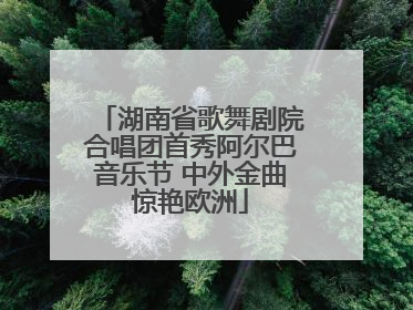 湖南省歌舞剧院合唱团首秀阿尔巴音乐节 中外金曲惊艳欧洲
