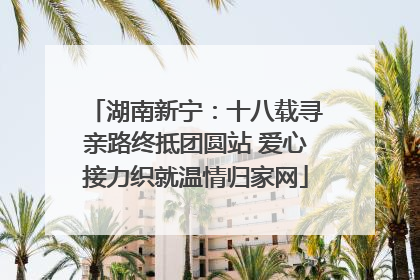 湖南新宁：十八载寻亲路终抵团圆站 爱心接力织就温情归家网