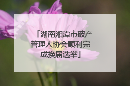 湖南湘潭市破产管理人协会顺利完成换届选举