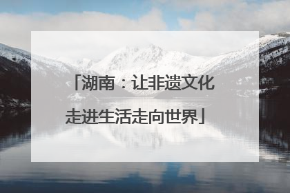 湖南：让非遗文化走进生活走向世界