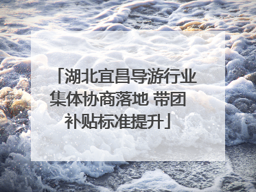 湖北宜昌导游行业集体协商落地 带团补贴标准提升