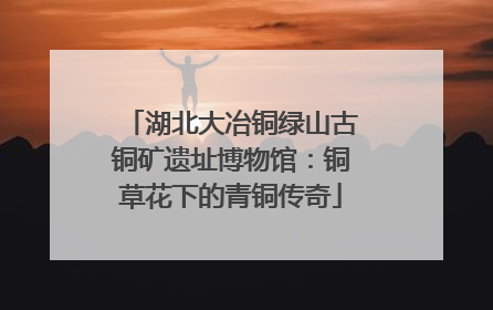 湖北大冶铜绿山古铜矿遗址博物馆：铜草花下的青铜传奇