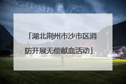 湖北荆州市沙市区消防开展无偿献血活动