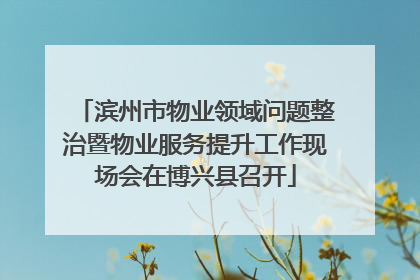 滨州市物业领域问题整治暨物业服务提升工作现场会在博兴县召开