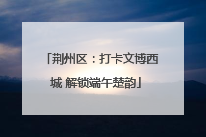 荆州区：打卡文博西城 解锁端午楚韵