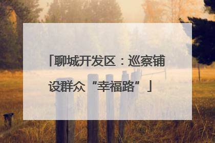 聊城开发区：巡察铺设群众“幸福路”