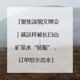 聚焦深圳文博会｜就这样被长白山矿泉水“征服”，订单纷至沓来