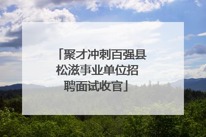 聚才冲刺百强县 松滋事业单位招聘面试收官