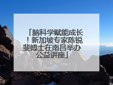 脑科学赋能成长！新加坡专家陈锐斐博士在南昌举办公益讲座