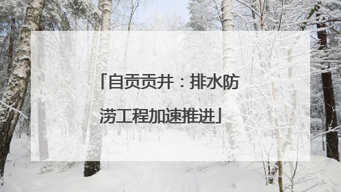 自贡贡井：排水防涝工程加速推进