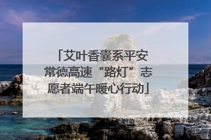 艾叶香囊系平安 常德高速“路灯”志愿者端午暖心行动