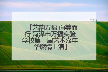 艺韵万福 向美而行 菏泽市万福实验学校第一届艺术嘉年华燃情上演