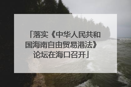 落实《中华人民共和国海南自由贸易港法》论坛在海口召开