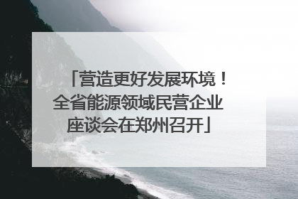 营造更好发展环境！全省能源领域民营企业座谈会在郑州召开