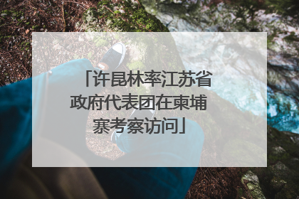 许昆林率江苏省政府代表团在柬埔寨考察访问
