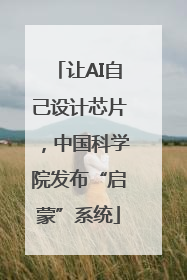 让AI自己设计芯片，中国科学院发布“启蒙”系统
