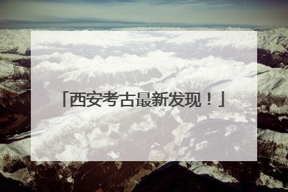 西安考古最新发现！